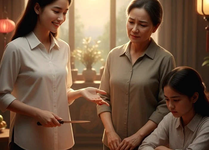 Dẫn bạn gái về ra mắt dịp Tết Trung thu, nhìn cách cô ấy cắt chiếc bánh nướng, mẹ tôi lắc đầu