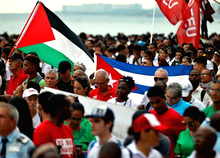 Người dân Cuba sát cánh cùng Palestine, phản đối nạn diệt chủng tại Gaza
