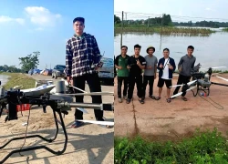 Nguyễn Đại Phát, SN 2006 đem drone giá 400 triệu "cứu" người bị cô lập ở vùng lũ Bắc Ninh