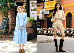 Váy hoa nhí, đầm họa tiết nổi bật mùa thu