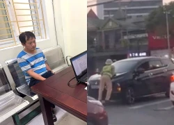 Tạm giữ tài xế ô tô hất thiếu tá CSGT lên capo tại Nghệ An