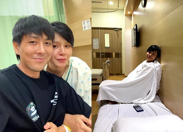 "Mẹ bầu hot Vbiz" nhập viện gấp, chồng luôn miệng nói xin lỗi