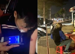 Tài xế ô tô say xỉn, CSGT phải dìu để thổi nồng độ cồn