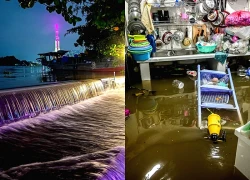 Triều cường vượt bờ kè, tràn vào trung tâm TPHCM: Người dân thốt lên '10 năm mới thấy'