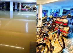 Hầm nhà thành bể nước, dàn xe cổ hơn 1 tỷ đồng ngập 'mất dạng'