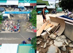 Cảnh tượng đáng lo ngại ở Tây Nha Trang sau khi lũ càn quét