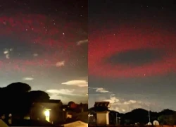 Quầng sáng đỏ 'giống UFO' 2 lần hiện ra trên bầu trời Ý