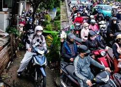 Giao thông hỗn loạn khi cầu Long Biên cấm đường để sửa chữa