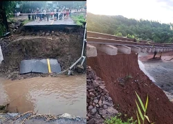 Đường sắt tê liệt, đường bộ chia cắt vì bão số 13