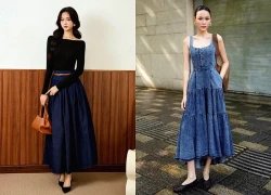 Tạo nên phong thái riêng từ váy denim, chân váy denim