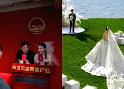 Đám cưới kiểu mới ở Trung Quốc: Trong quán bar, ga tàu và giữa đỉnh núi tuyết