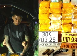 Truy tìm chủ chiếc xe Kia Carnival chở 45kg ma túy và súng đã lên đạn