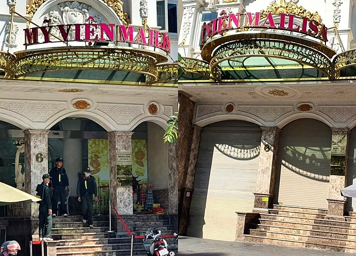 Cảnh 'cửa đóng then cài' tại thẩm mỹ viện Mailisa Hà Nội sau khi bị khám xét