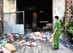 Phát hiện cơ sở chế biến mỡ động vật trái phép nằm trong nghĩa trang