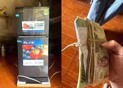 Chuyện xúc động sau chiếc tủ lạnh được mua bằng xấp tiền buộc dây rơm