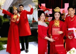 Cưới 'cô chủ tiệm vàng', chú rể TPHCM nhận dây chuyền kim cương đặc biệt