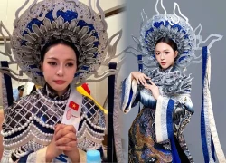 Hoa hậu Kiều Duy gặp sự cố với trang phục truyền thống, suýt bật khóc, fan xót!