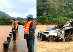Vụ tài xế và ô tô tải bị lũ cuốn: Phát hiện khóa xe, quần nghi của nạn nhân