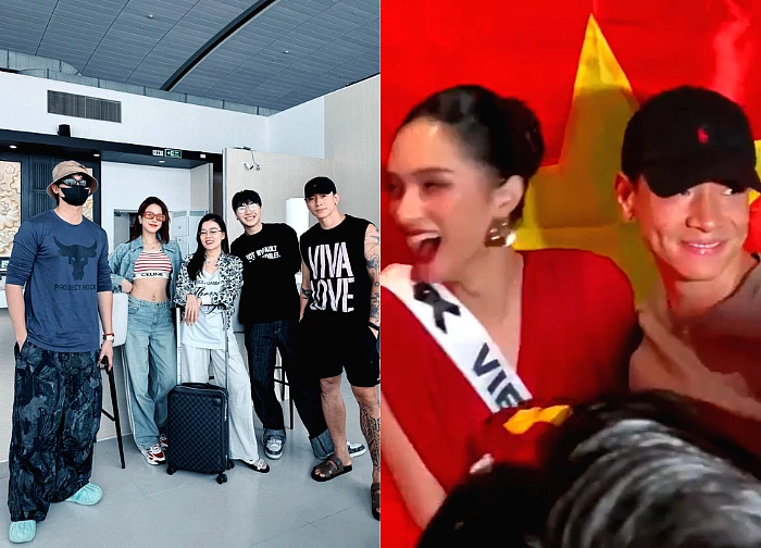 Bạn trai Hương Giang sang Thái, gây chú ý trước CK