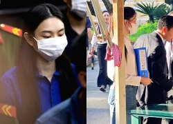 Hoa khôi Thuý Vi mang đến phiên toà xét xử Thuỳ Tiên 1 chiếc hộp, bên trên có dòng chữ cay đắng