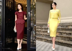 Kiểu váy midi cân bằng giữa nét cổ điển và sự hiện đại tinh tế