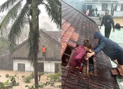 Người dân Gia Lai, Đăk Lăk leo nóc nhà chờ cứu hộ