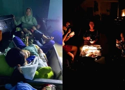 Nhiều nơi chìm trong bóng đêm, những gương mặt thất thần bên ánh đèn le lói