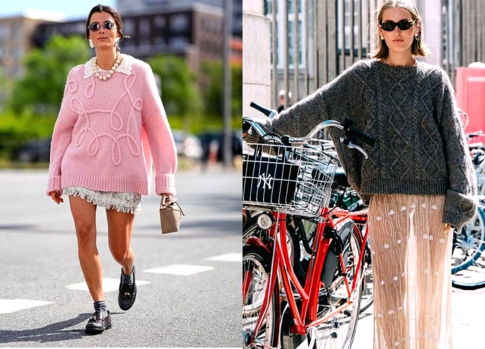 Áo len mặc bên ngoài váy, bản phối dành cho những cô nàng sành điệu
