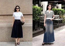 'Lột xác' phong cách với loạt chân váy jean khiến ai cũng ngoái nhìn