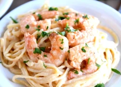 Món mì Ý tôm kem tỏi "gây nghiện", ăn hoài không ngán