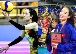 Visual sáng bừng của búp bê bóng chuyền Lê Thanh Thuý cầm cờ cho đoàn Việt Nam tại SEA Games 33