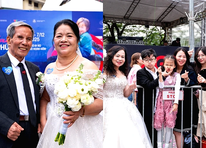 Những cô dâu U80, U70 lần đầu mặc váy cưới, nắm tay chồng trong sự kiện đặc biệt