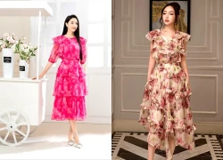 Đầm bèo nhún đa tầng 'lên ngôi', tạo vẻ đẹp bay bổng cho phái đẹp