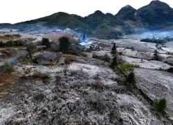 Lào Cai: Băng giá trắng xóa 'bao phủ' bản làng ở Y Tý