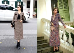 Túi xách và trang phục dạ tweed dẫn dắt xu hướng giao mùa đầy khí chất