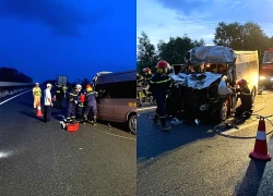 Xe khách va chạm xe đầu kéo trên cao tốc, 3 người tử vong