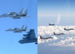 Mỹ - Nhật phô diễn lực lượng sau khi Nga - Trung tuần tra chung trên không