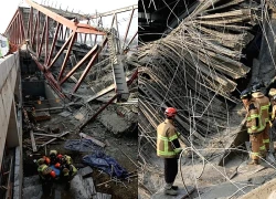 Sập công trình thư viện đang thi công ở Hàn Quốc