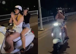 Sốc: Cô gái trẻ chắp tay lạy khi đang điều khiển xe máy