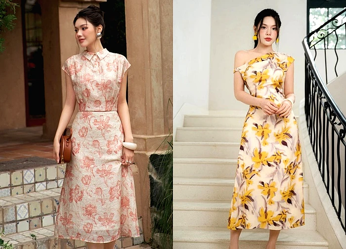 Váy hoa, váy in họa tiết tươi trẻ khoe nét duyên dáng tự nhiên