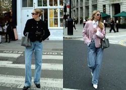 Không thể rời mắt với các bản phối từ quần jeans và áo tweed