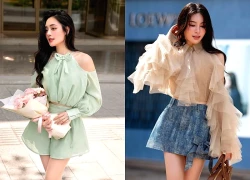 Áo khoét vai tôn đôi vai nhỏ nhắn cho người mặc