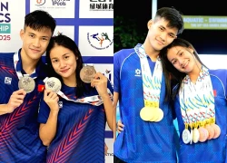 Bức ảnh gây sốt của cặp đôi hot nhất SEA Games 33: Trai tài gái giỏi, đẹp đôi còn "lụm" cả "rổ" huy chương!