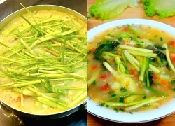 Cách nấu canh khoai tây rau cần kiểu Thái Bình cũ