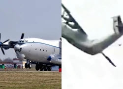 Giây phút vận tải cơ quân sự Nga gãy rời trên không