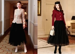 Tối giản nhưng sang xịn nhờ diện áo tweed vào mùa đông