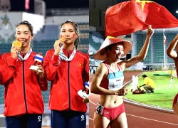 Tự hào 4 cô gái Việt Nam đội nón lá, giơ cao cờ tổ quốc trên đất Thái Lan mừng HCV SEA Games