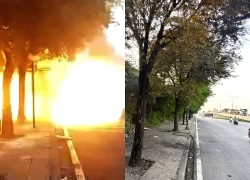 Xe bán bún riêu ở TPHCM phát nổ khiến người đi đường hoảng hốt