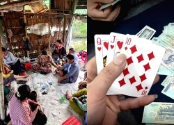 Bắt quả tang 7 "quý bà" và 4 người đàn ông đánh bạc tại căn chòi giữa vườn chanh