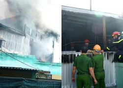 Cháy nhà 4 tầng giữa trung tâm Đà Nẵng, cảnh sát leo mái nhà phun nước dập lửa